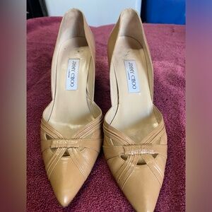 Jimmy Choo Tan Leather Heels size 38 women’s shoes